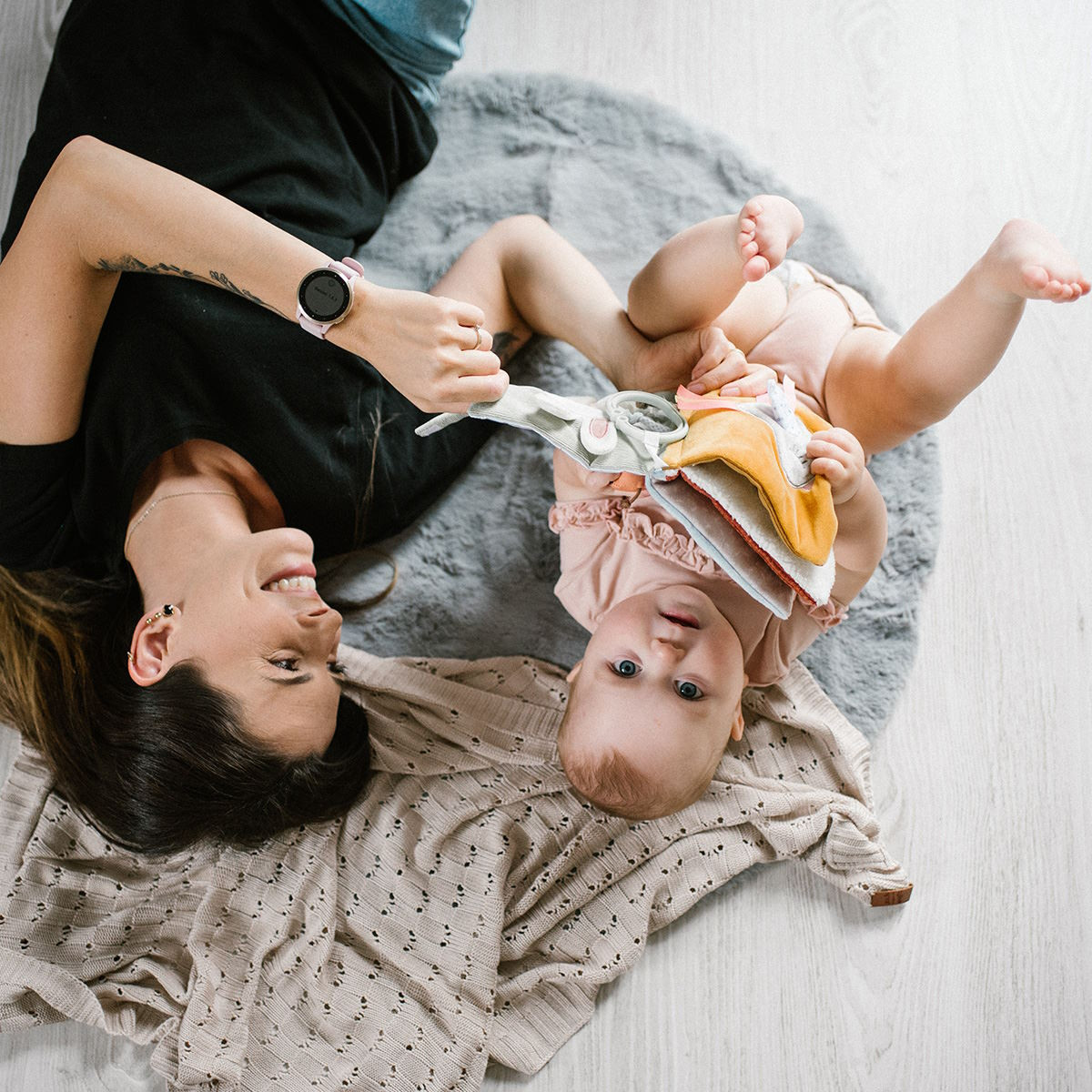 Baby Ono Bamboo Knitted Beige 75x100 cm Wiegdeken