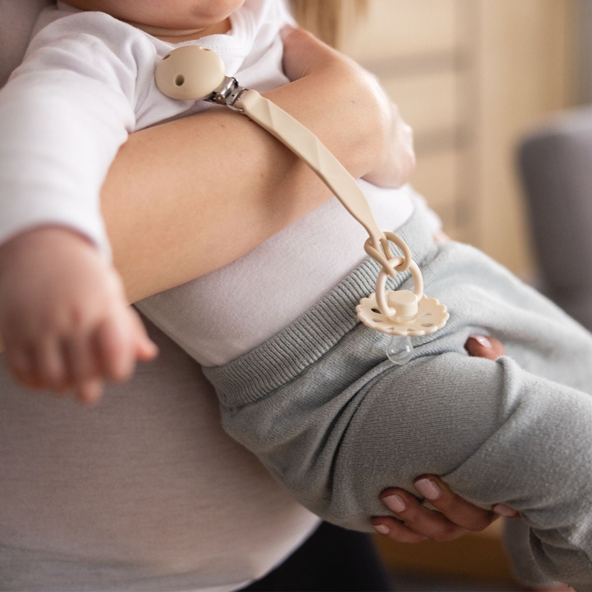 Baby Ono Beige Siliconen Speenkoord