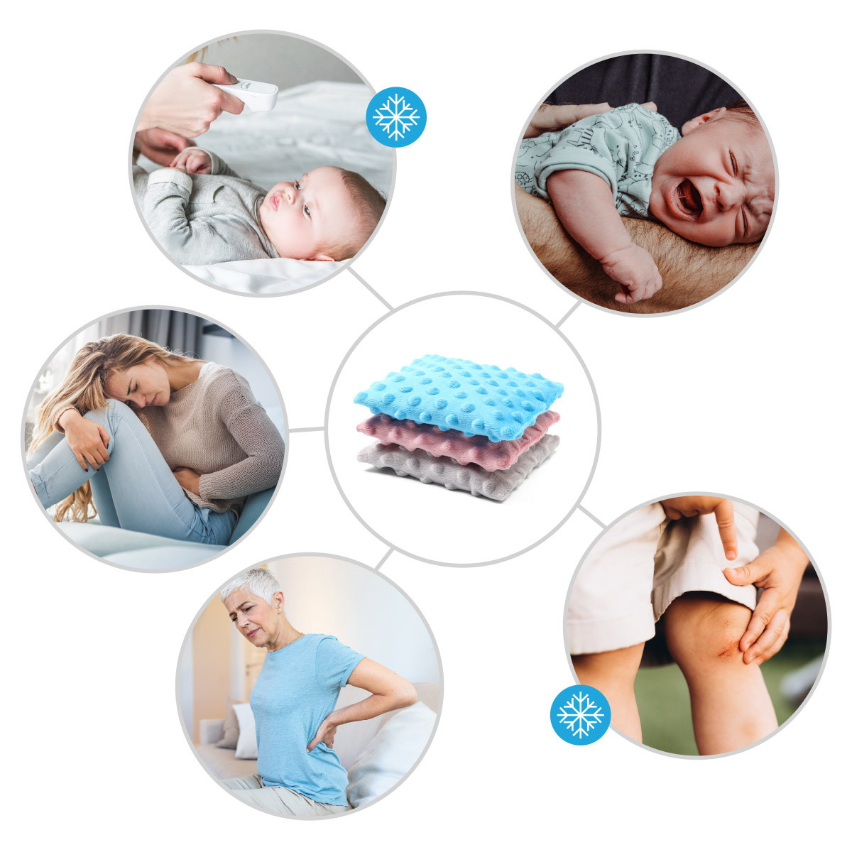 Baby Ono Cherry Grijs Lavendel Pittenzak