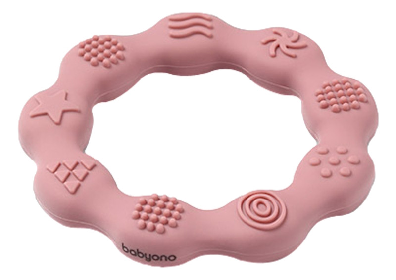 Baby Ono Ring Roze Silicone Bijtring