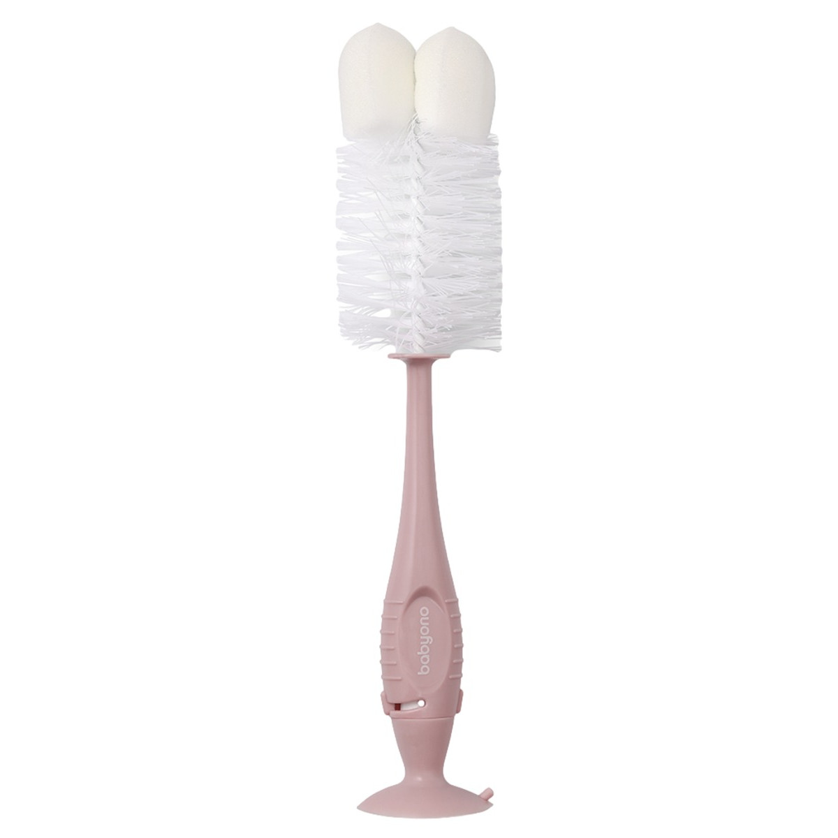 Baby Ono Roze Flessenborstel met Spons & Zuignap