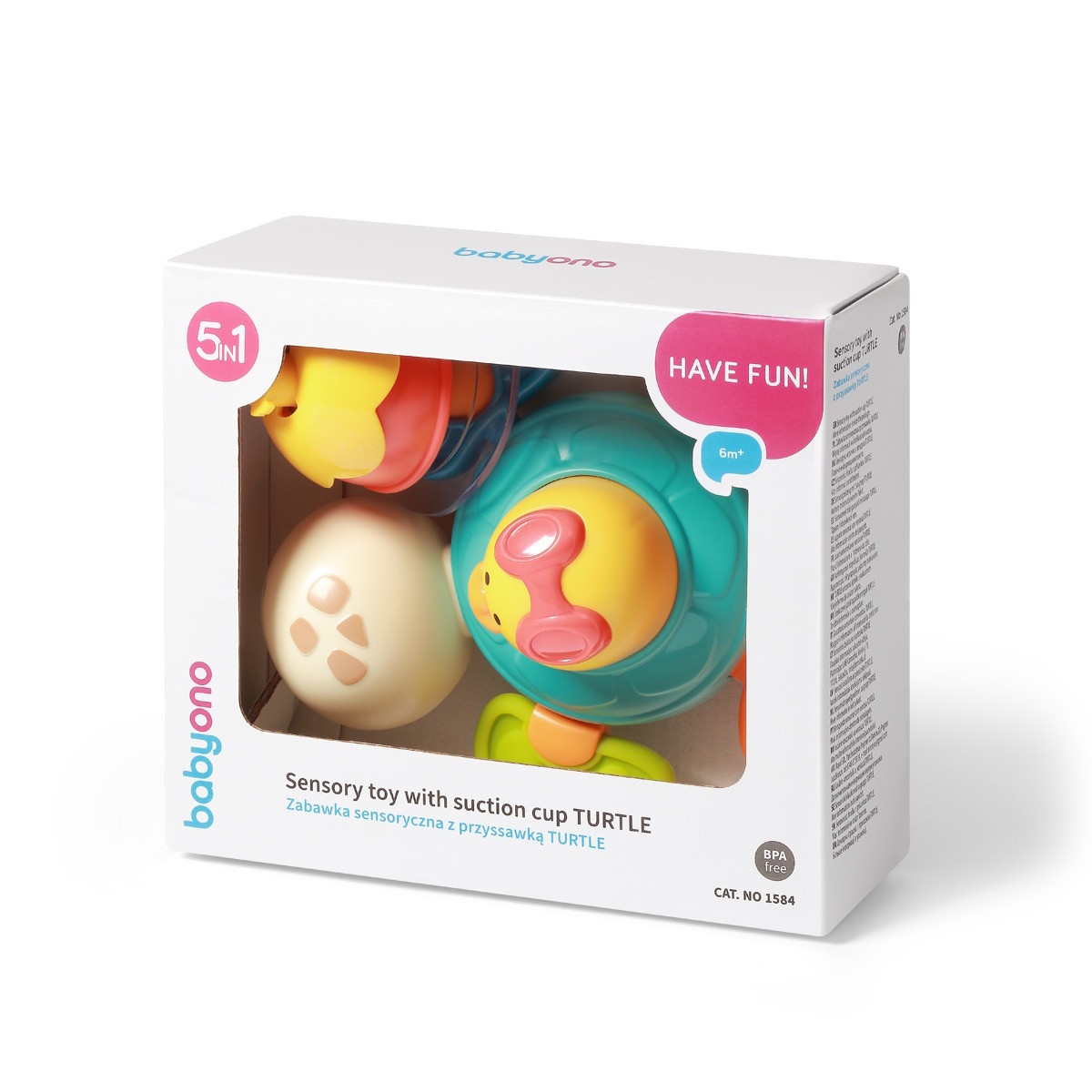 Baby Ono Sensory Schildpad Activiteiten Speelgoed met Zuignap