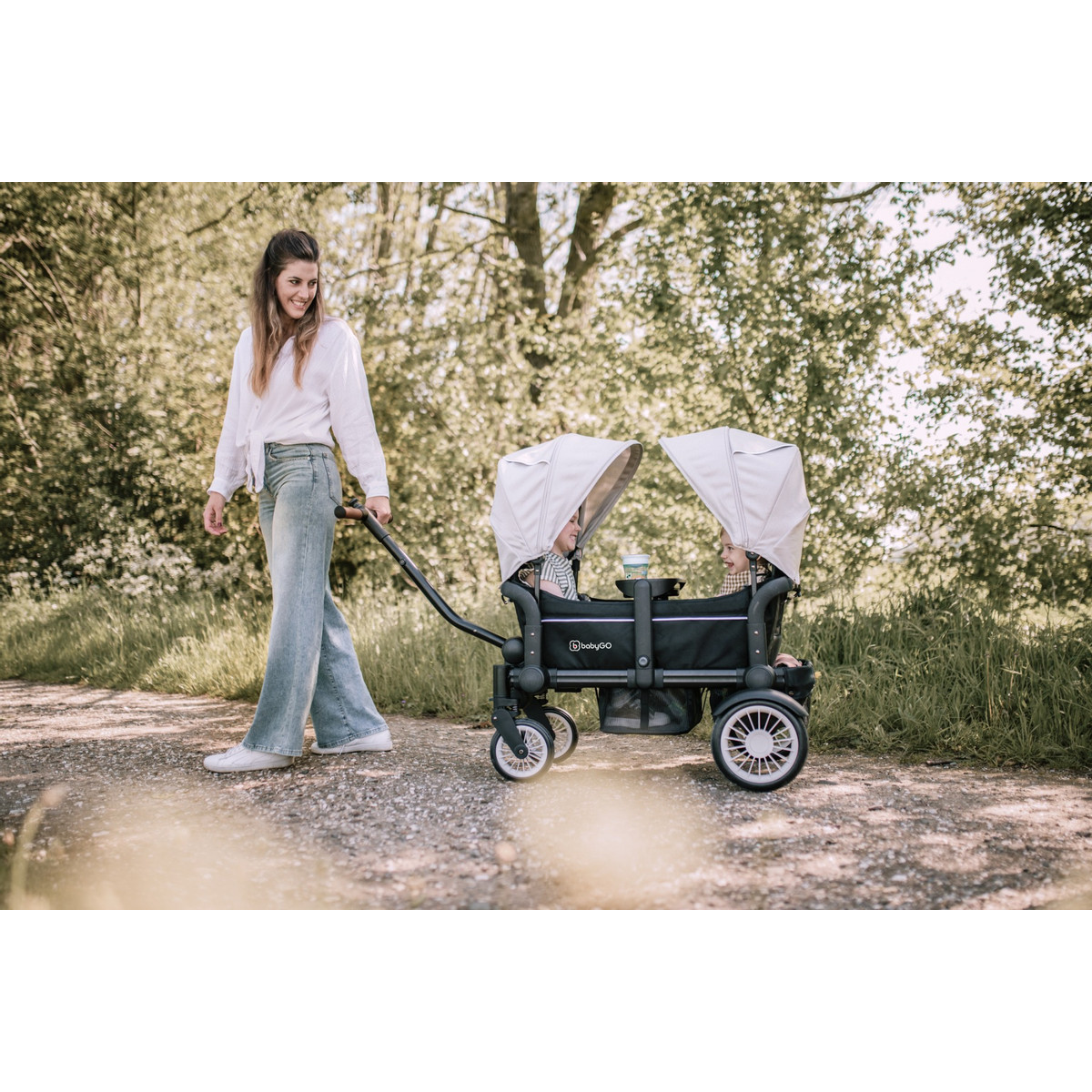 BabyGo Cozy Rider Black Luxe Kinder Bolderkar