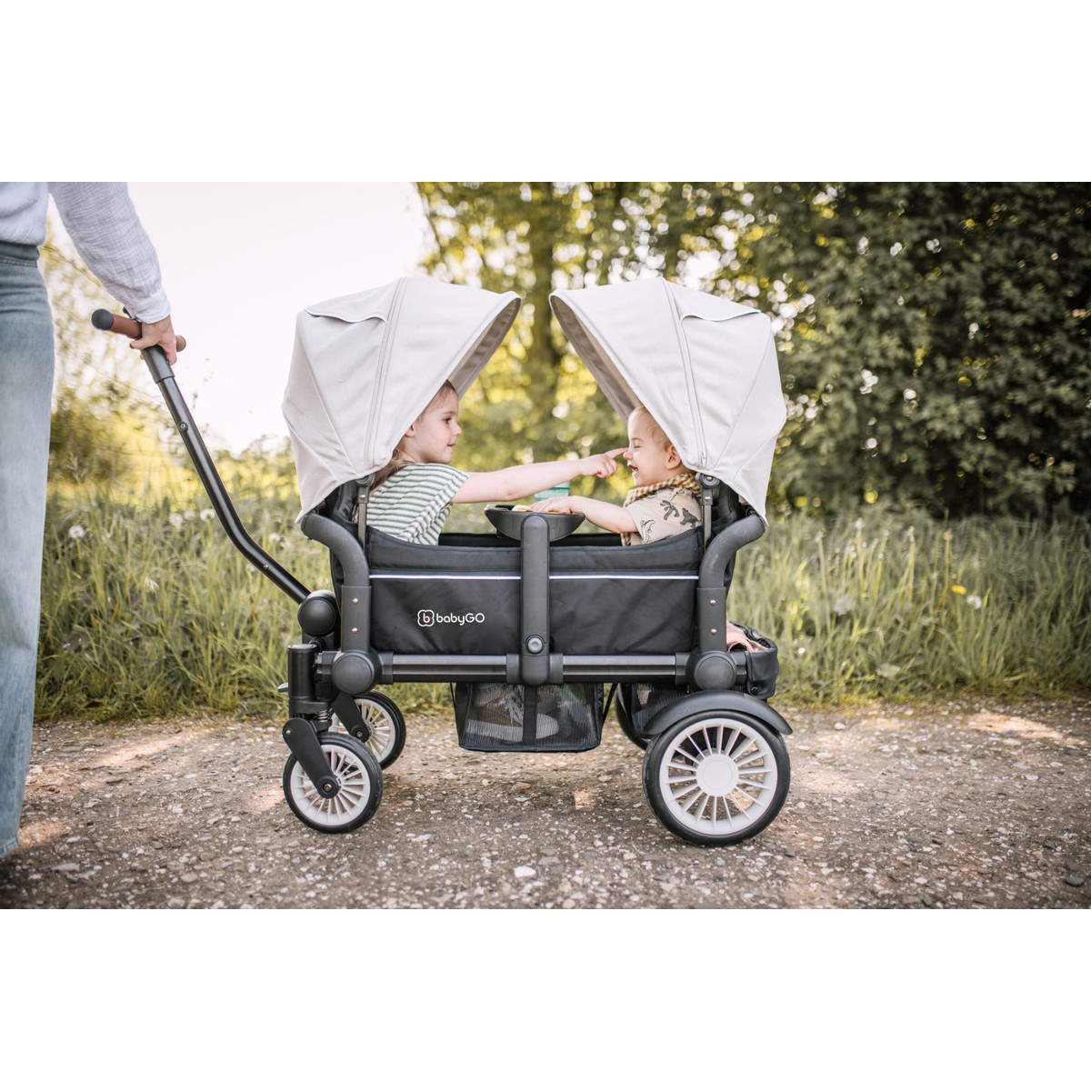 BabyGo Cozy Rider Black Luxe Kinder Bolderkar