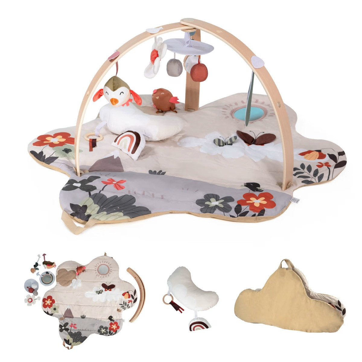 Babygo Flower Houten Activity Gym Speelkleed