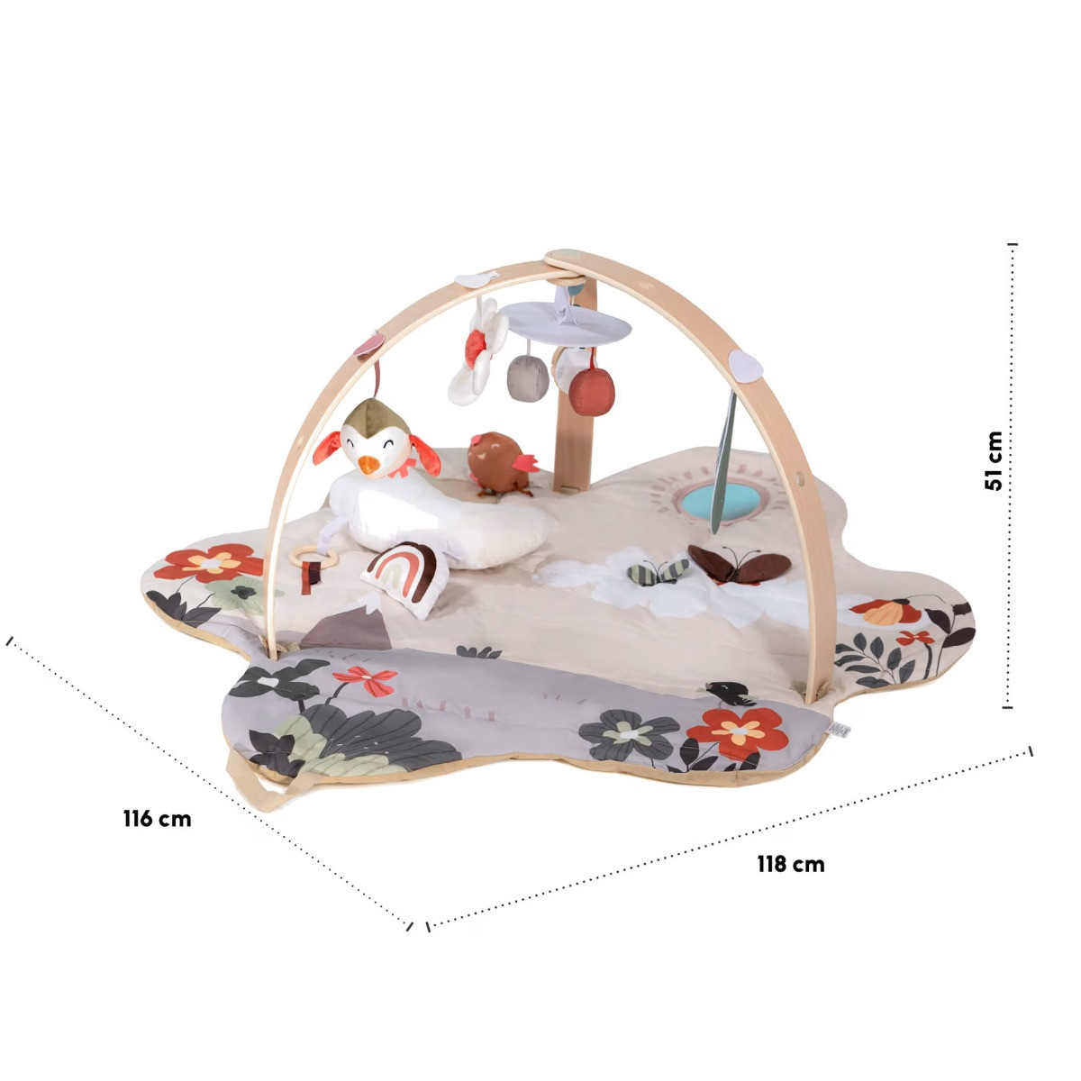 Babygo Flower Houten Activity Gym Speelkleed