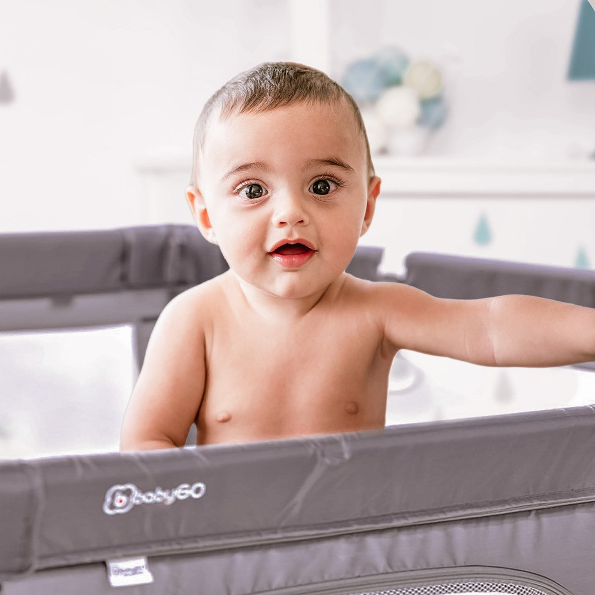 Babygo Grey XL Ballenbak met Bodemmatras