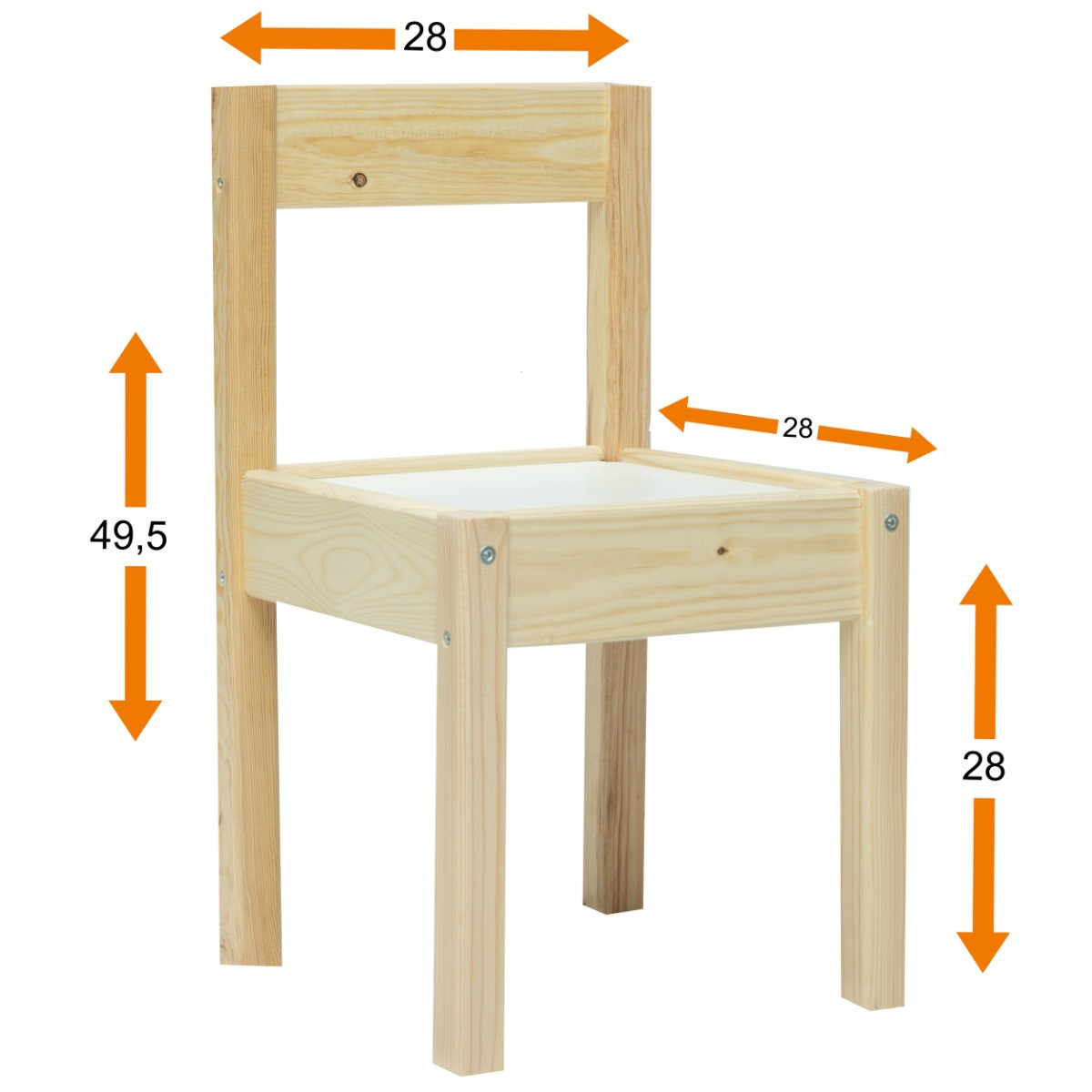 BabyGo Houten Kindertafel met 2 Stoeltjes