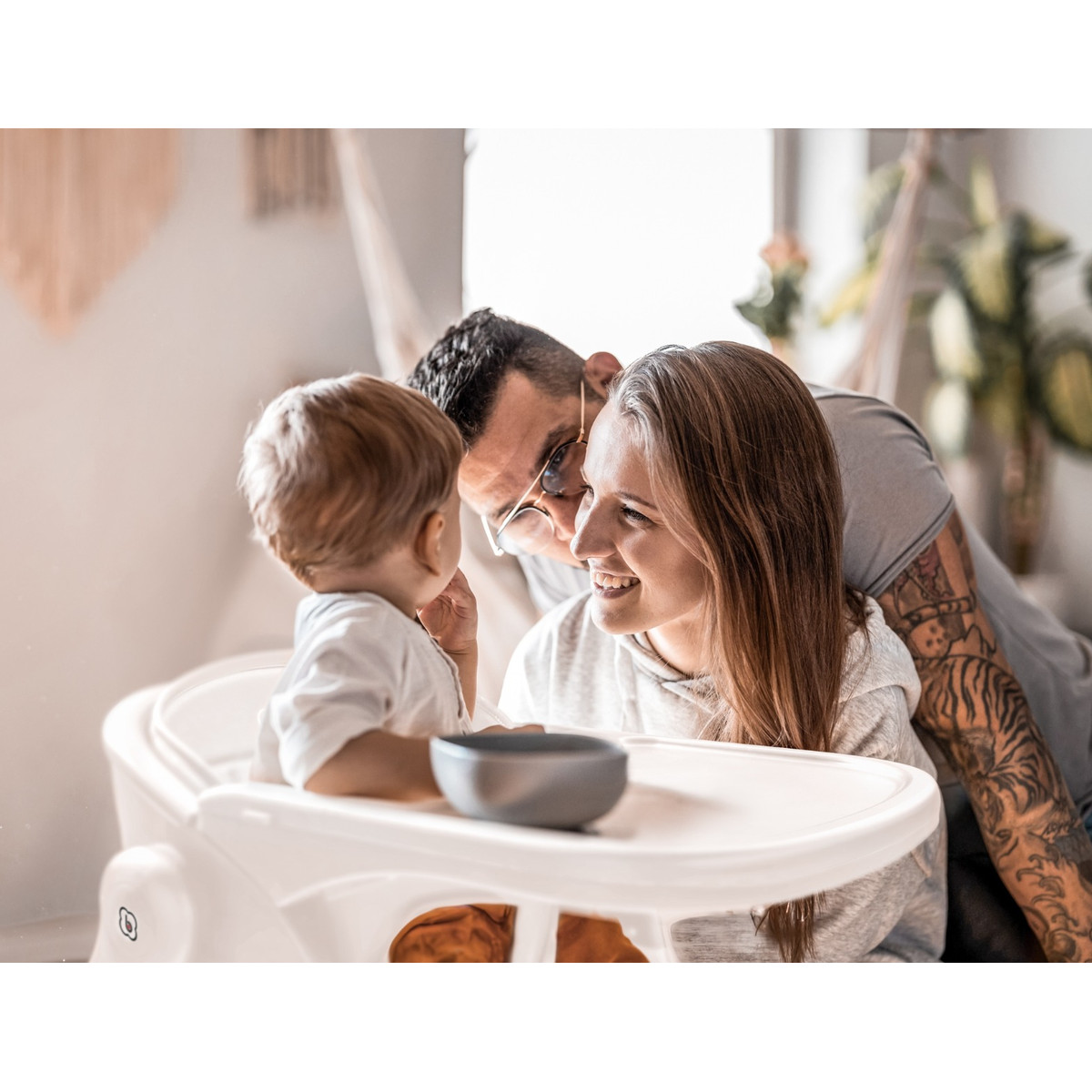 BabyGo Levels White Wood Kinderstoel