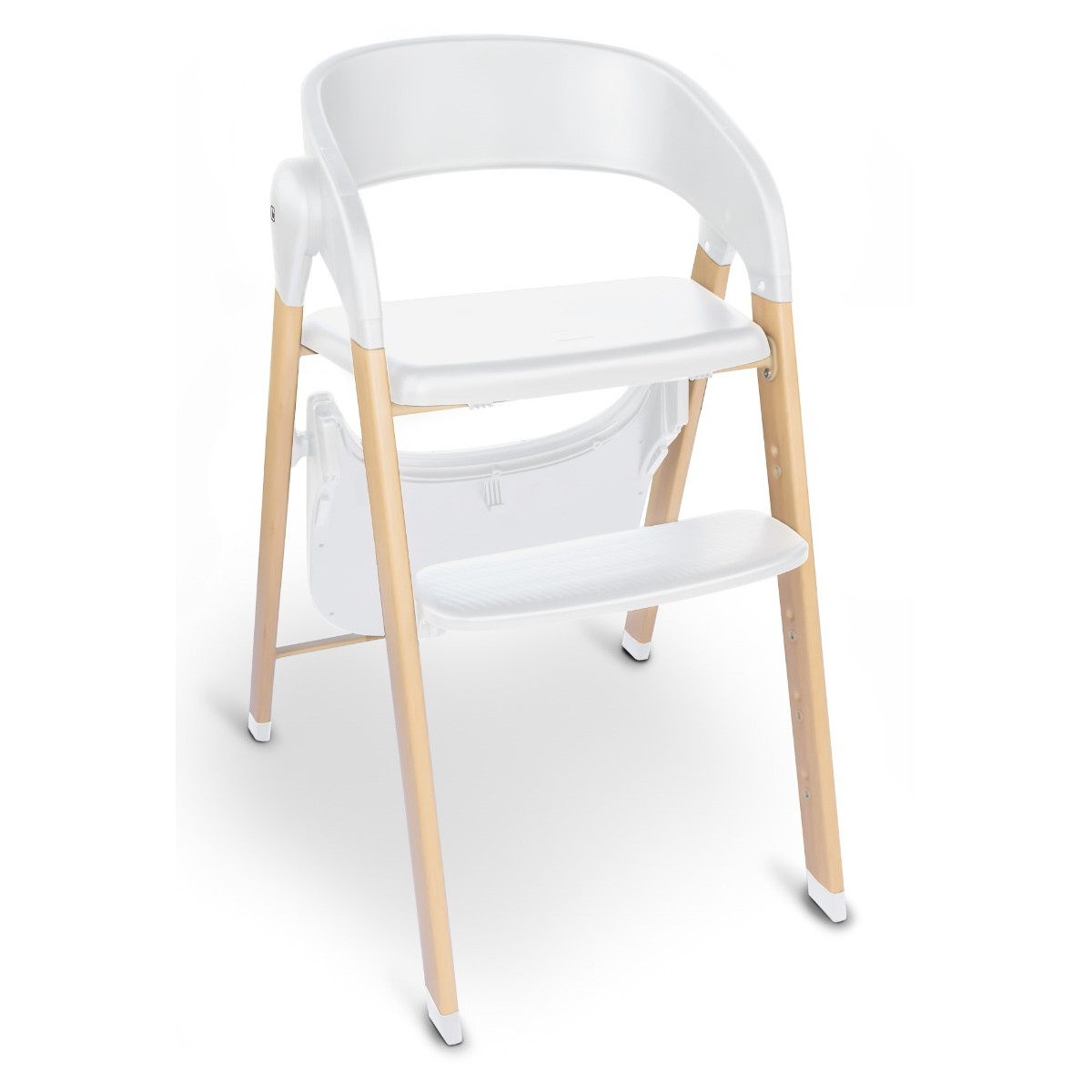 BabyGo Levels White Wood Kinderstoel