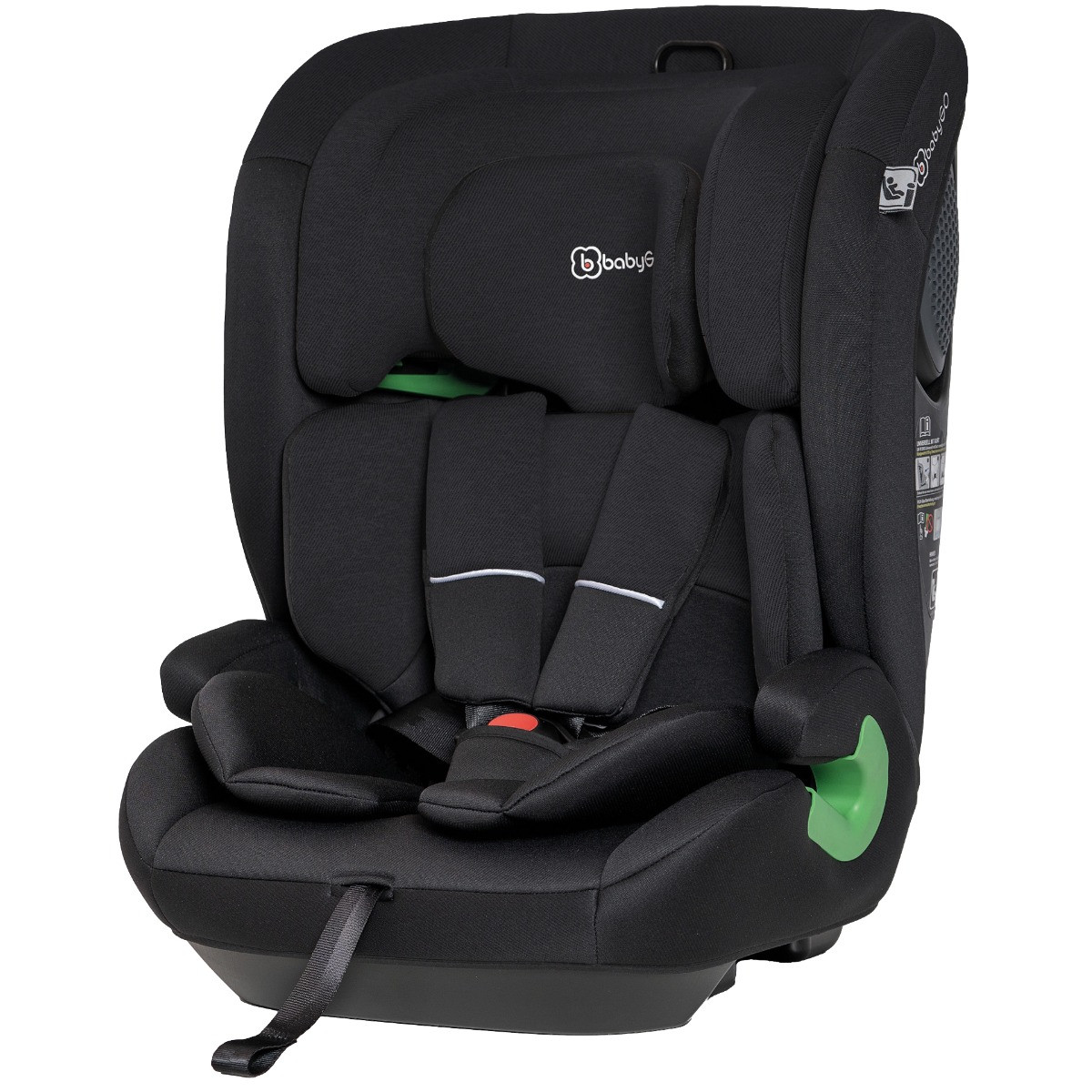 BabyGo Lumo Black 76-150 cm i-Size Autostoel - Set van 2