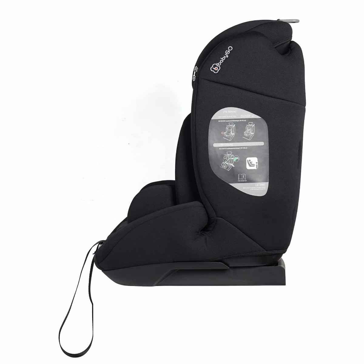 Weekendaanbieding: BabyGo Lumo Black 76-150 cm i-Size Autostoel