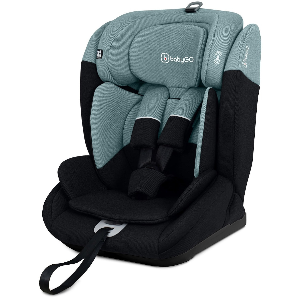 BabyGo Lumo Turquoise 76-150 cm i-Size Autostoel