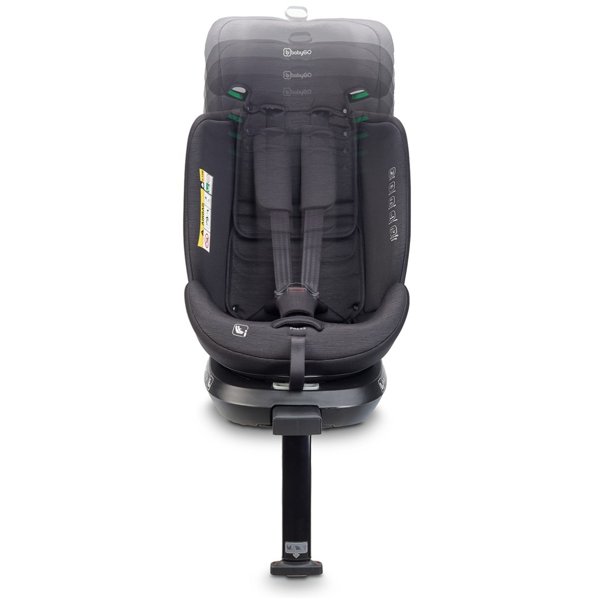BabyGo Move Black 40-150 cm 360° i-Size Autostoel