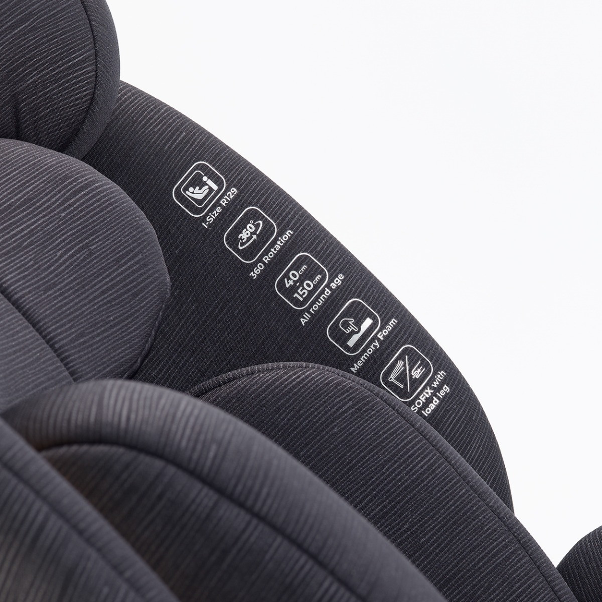 BabyGo Move Black 40-150 cm 360° i-Size Autostoel