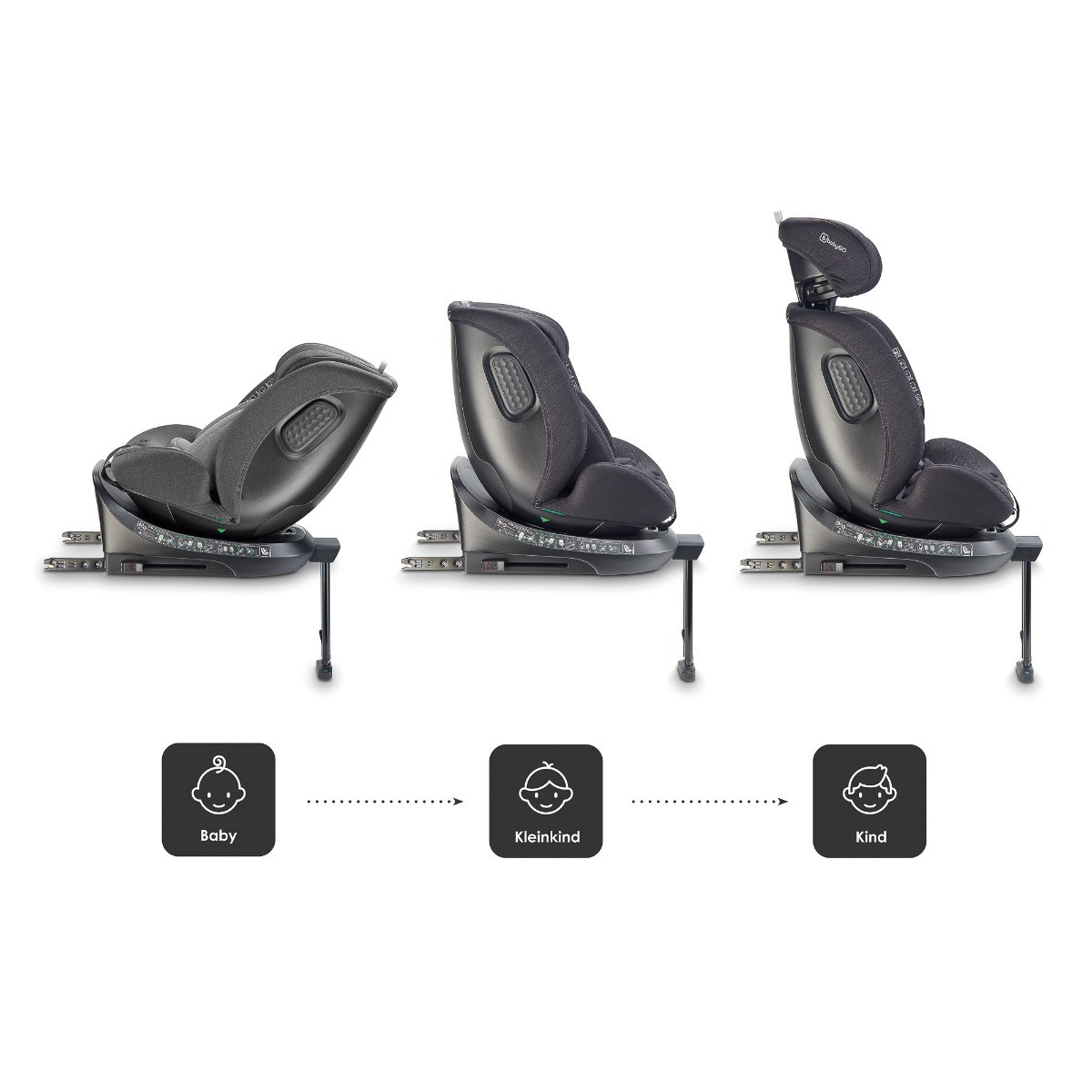BabyGo Move Green 40-150 cm 360° i-Size Autostoel
