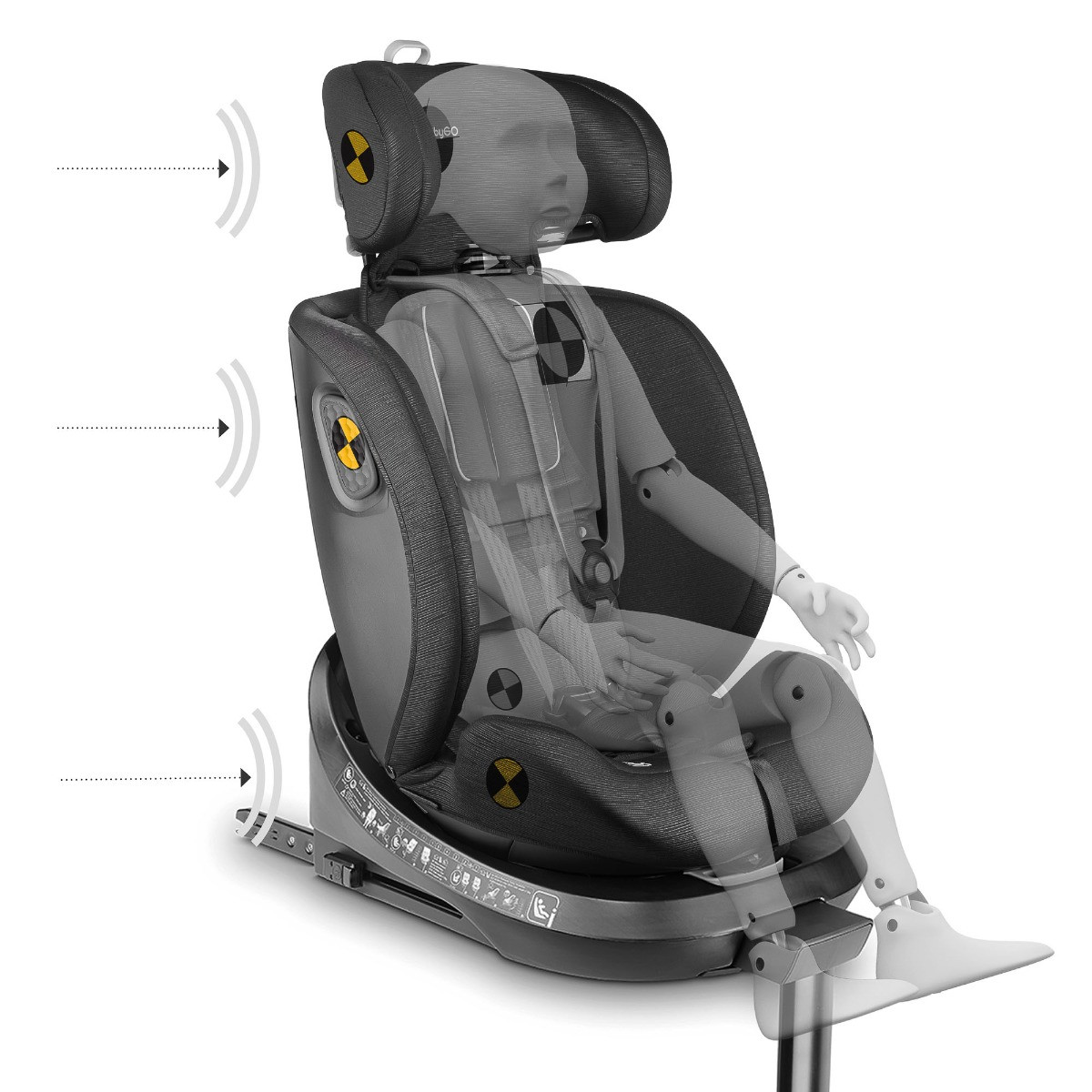 BabyGo Move Green 40-150 cm 360° i-Size Autostoel