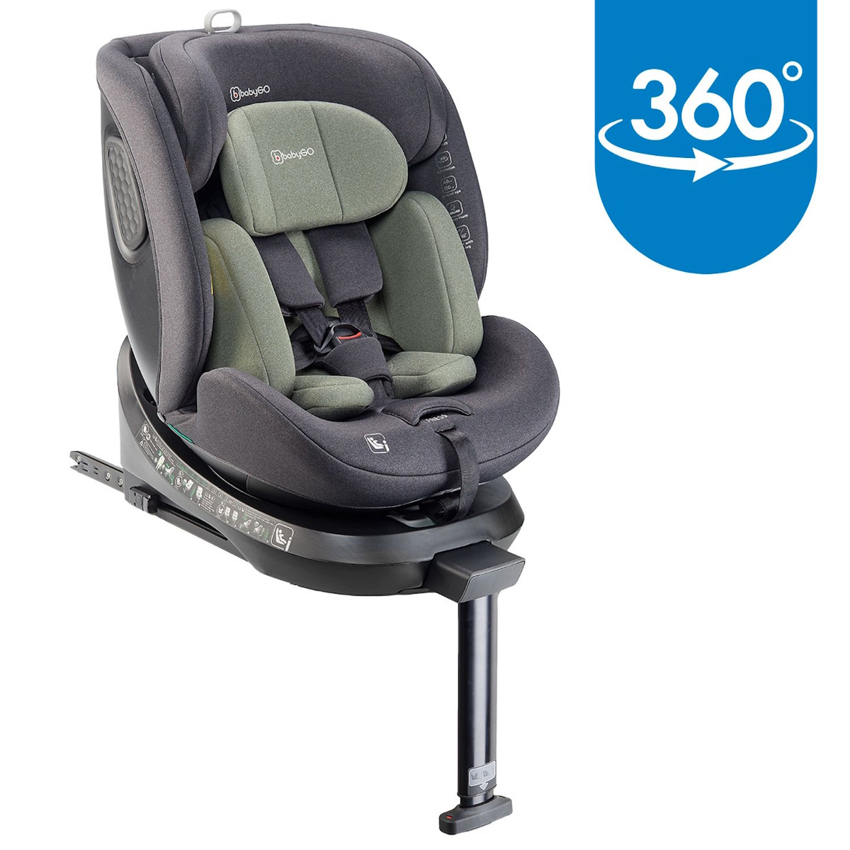 BabyGo Move Green 40-150 cm 360° i-Size Autostoel