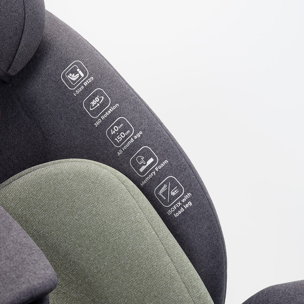 BabyGo Move Green 40-150 cm 360° i-Size Autostoel