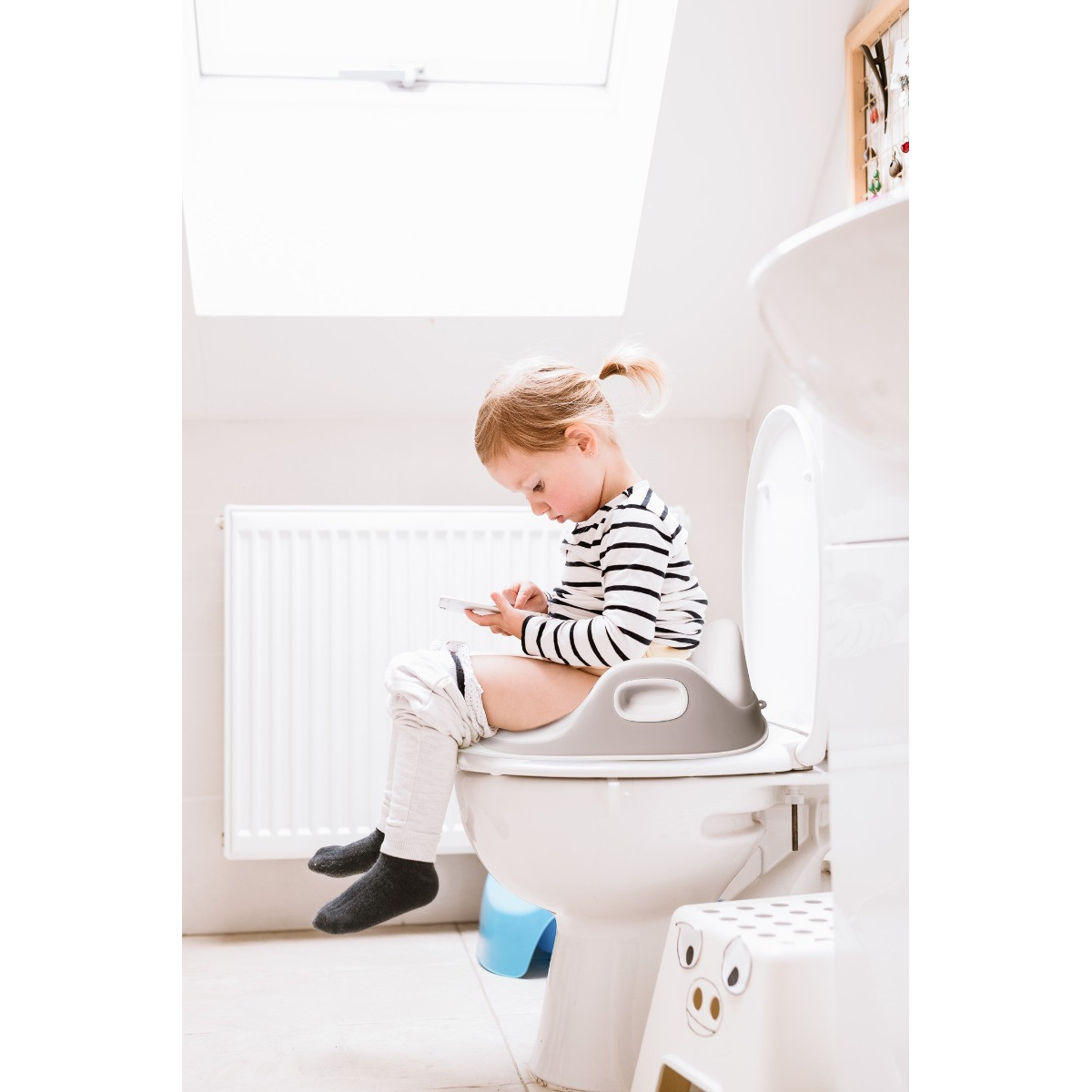 BabyGo Potty Pro Seat White/Grey Toiletverkleiner
