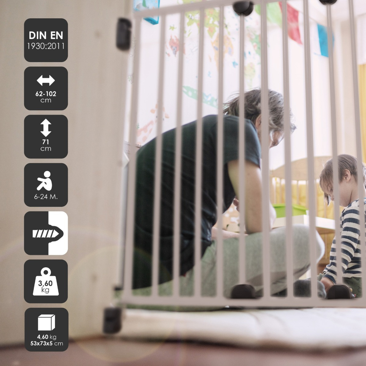 Babygo Safety BabySecure Wallfix White Traphek