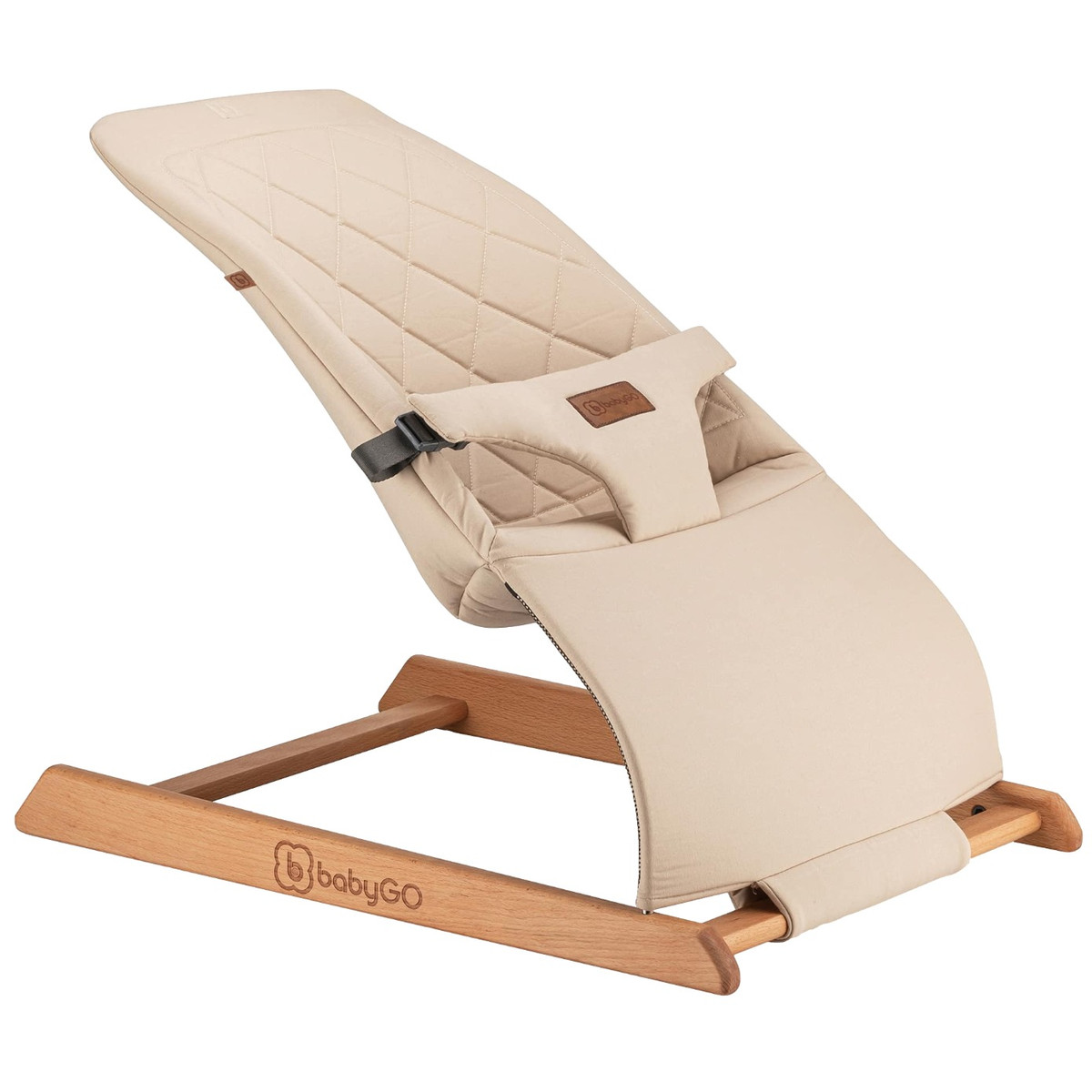 BabyGo Skippy Beige Bouncer Wipstoel