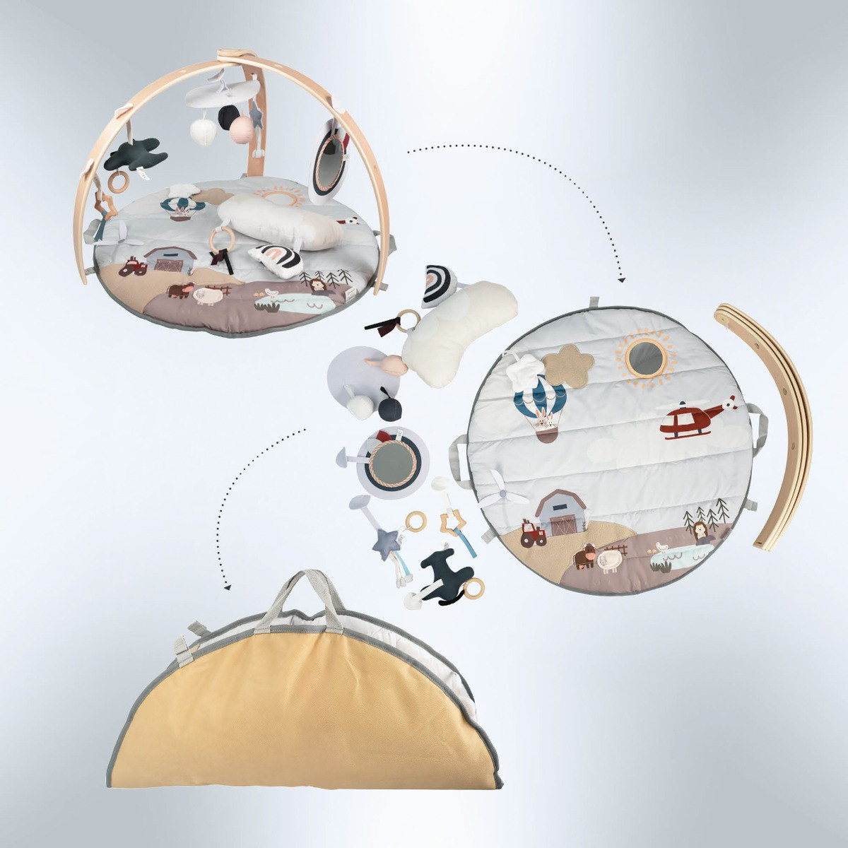 Babygo Sky Houten Activity Gym Speelkleed