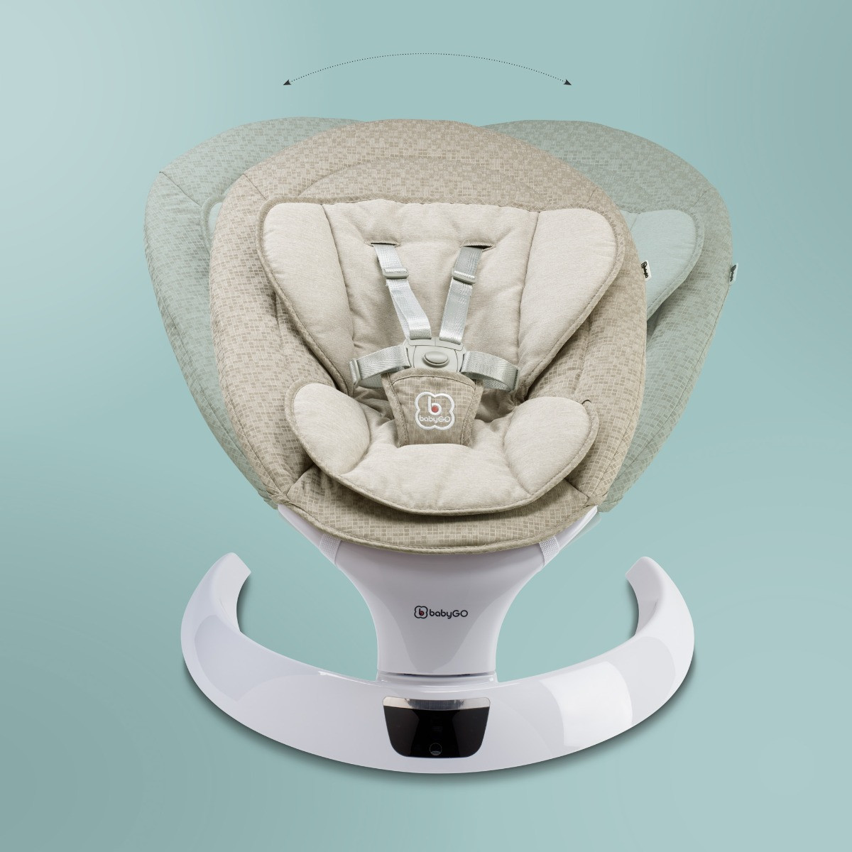 BabyGo Swing Beige Elektrische Babyschommel