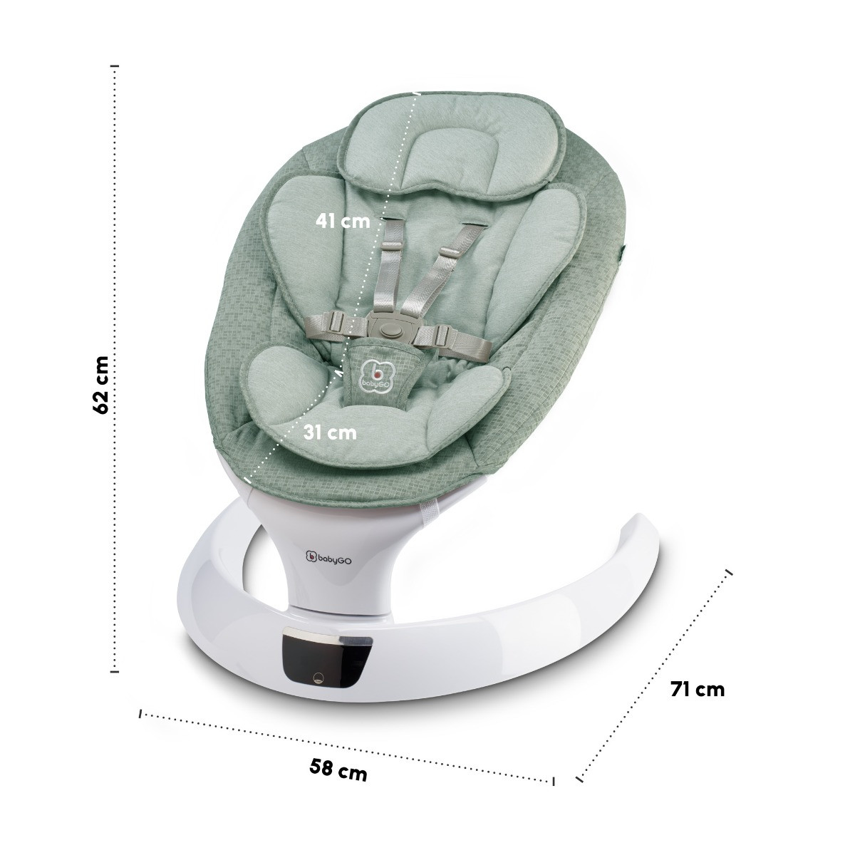 BabyGo Swing Green Elektrische Babyschommel