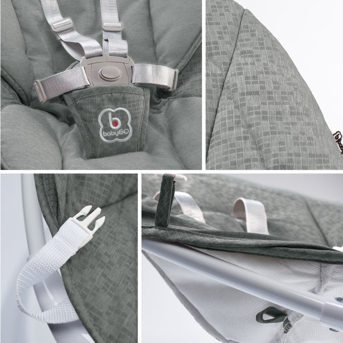 BabyGo Swing Grey Elektrische Babyschommel