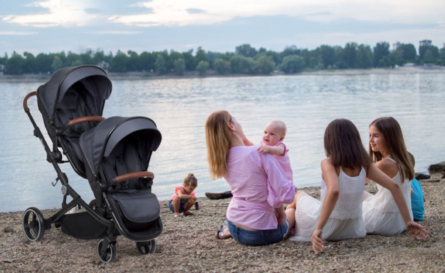 Babygo Twinner Grey Tandem Duowagen