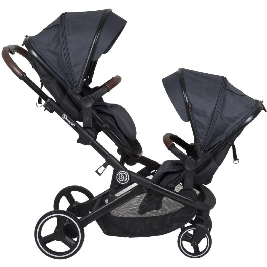 Babygo Twinner Grey Tandem Duowagen incl. 2 Autostoelen