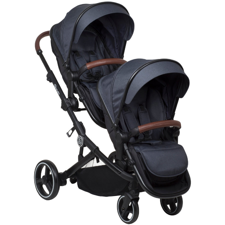 Babygo Twinner Grey Tandem Duowagen incl. 2 Autostoelen