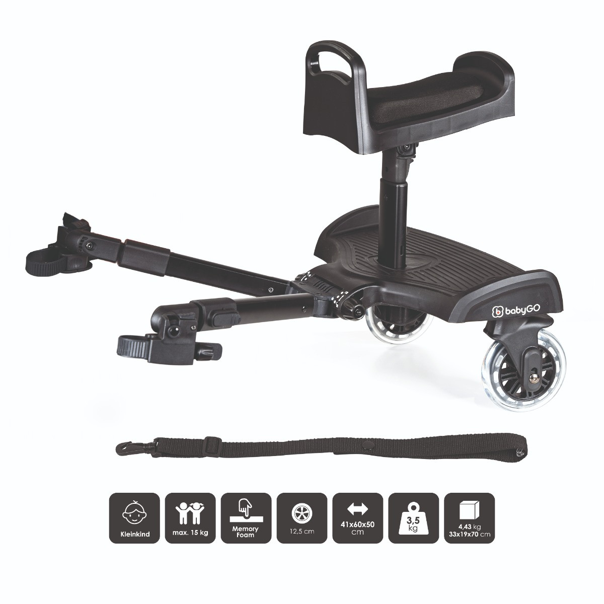 BabyGo WeGo Meerijdplankje met Zitje