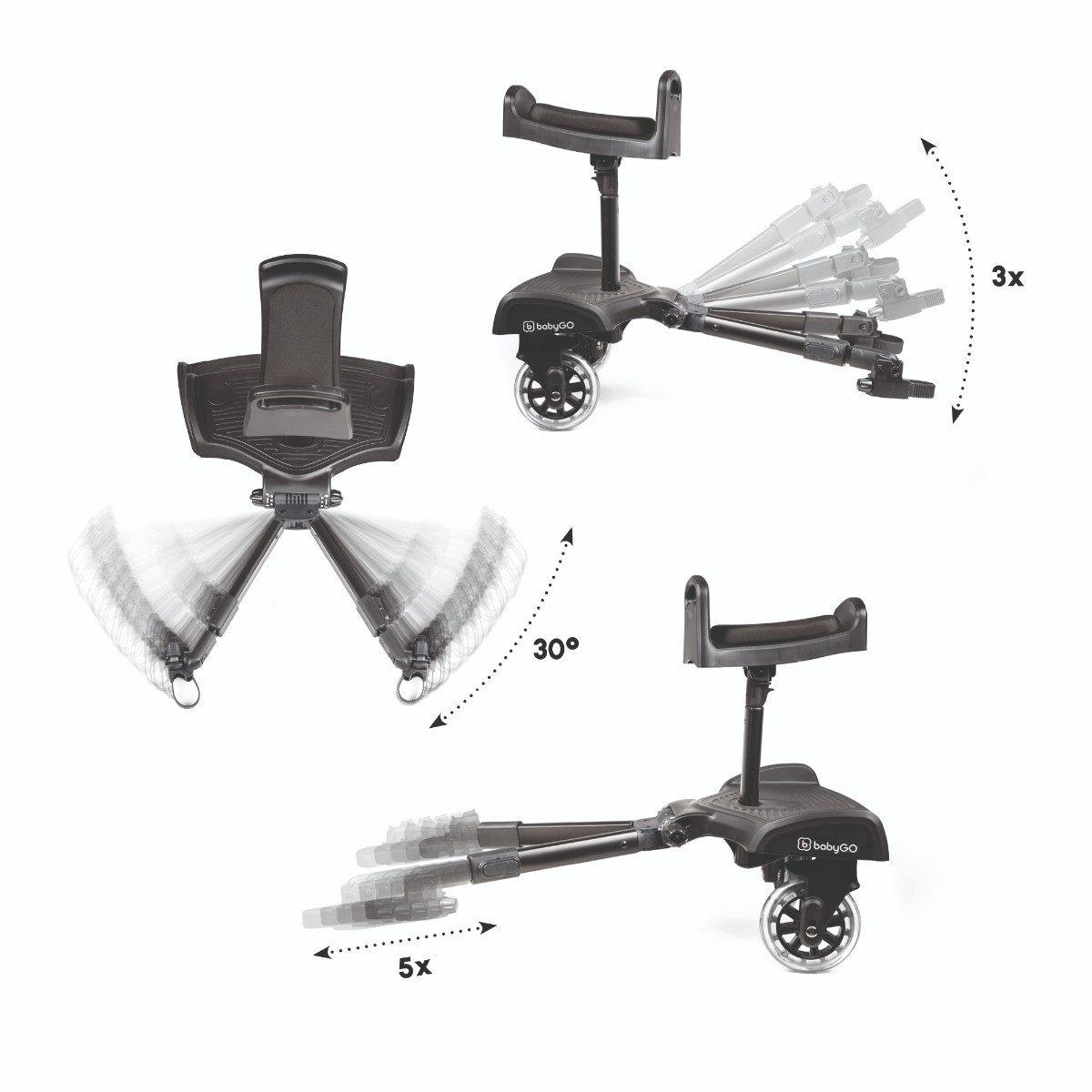 BabyGo WeGo Meerijdplankje met Zitje