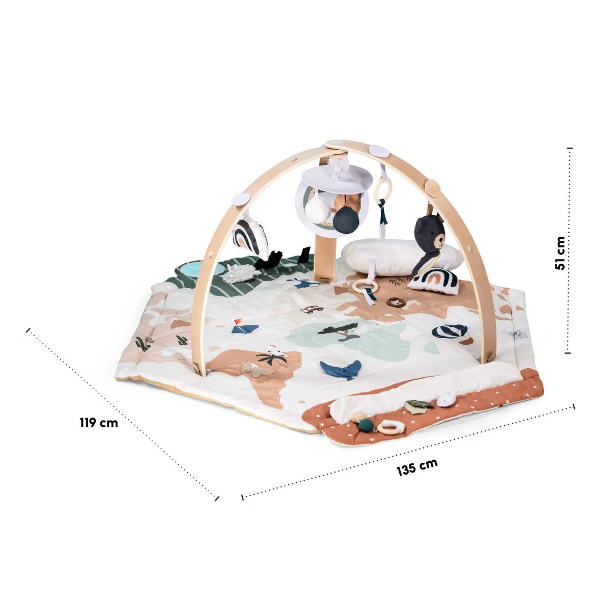 Babygo World Houten Activity Gym Speelkleed