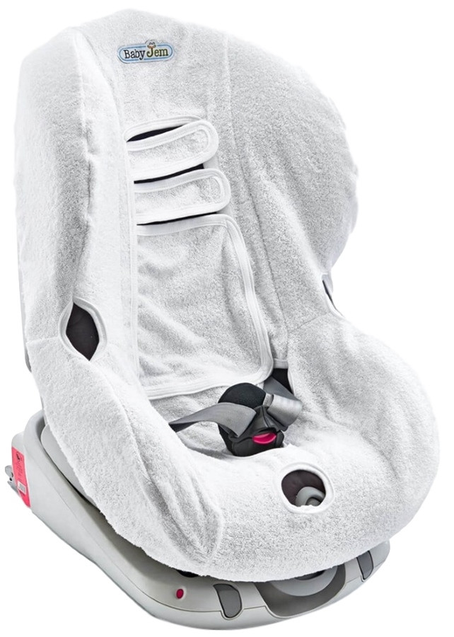 Babyjem Wit Groep 1 Badstof Autostoelhoes