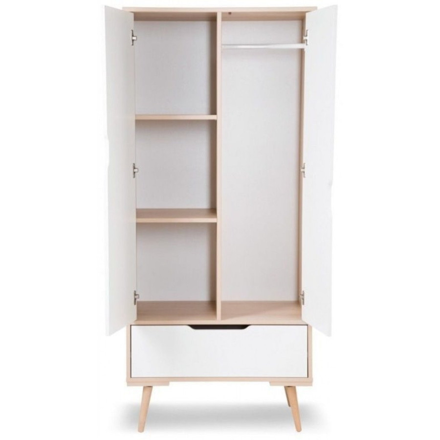 Babykamer Marloes Naturel: Ledikant, Commode & 2-Deurskast