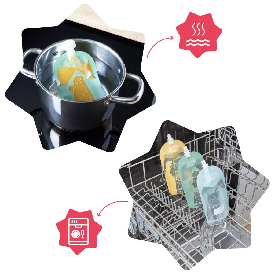 Badabulle 15 Stuks Herbruikbare Knijpzakjes