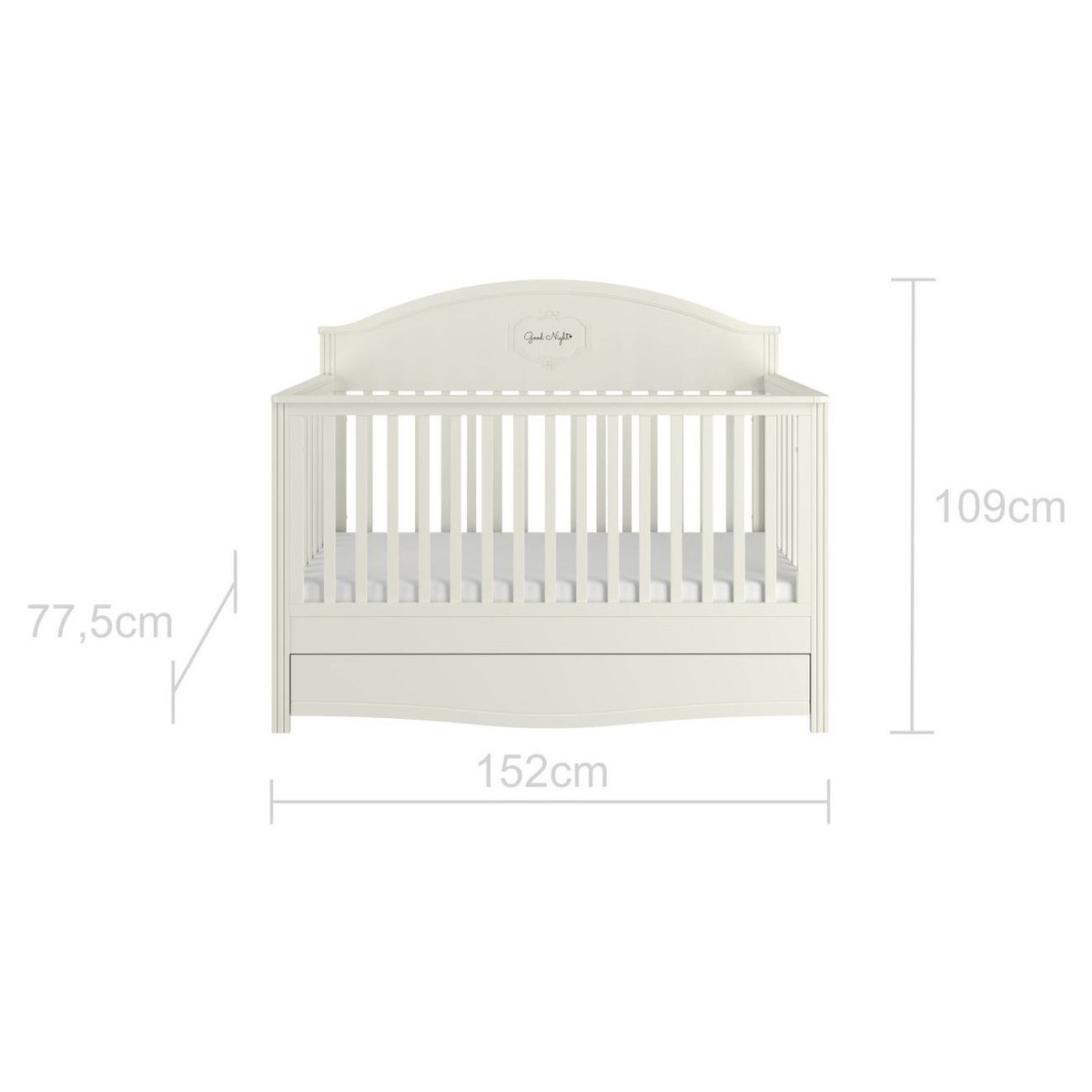 Bellamy Good Night Elegant White 70x140 cm Ledikant/Juniorbed