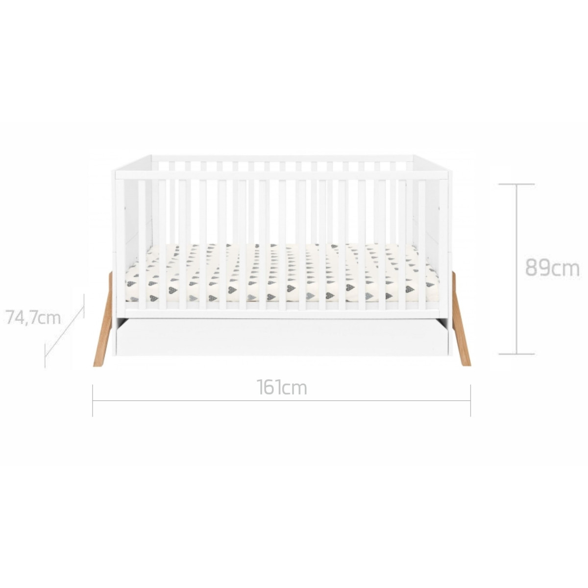 Bellamy Lotta Latte Babykamer: Ledikant/Juniorbed en Commode