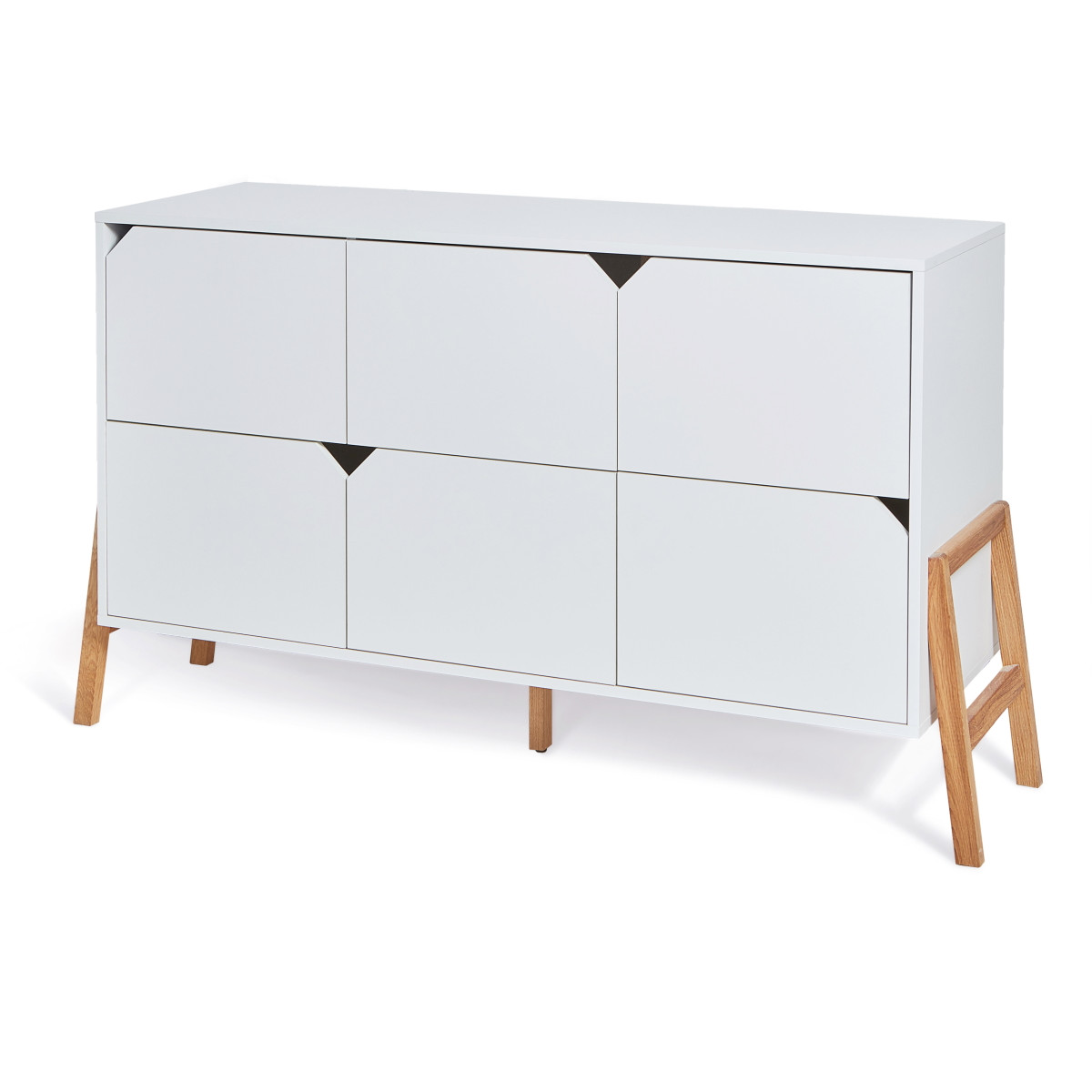 Bellamy Lotta Snow Babykamer: Ledikant/Juniorbed en Commode met 6 lades