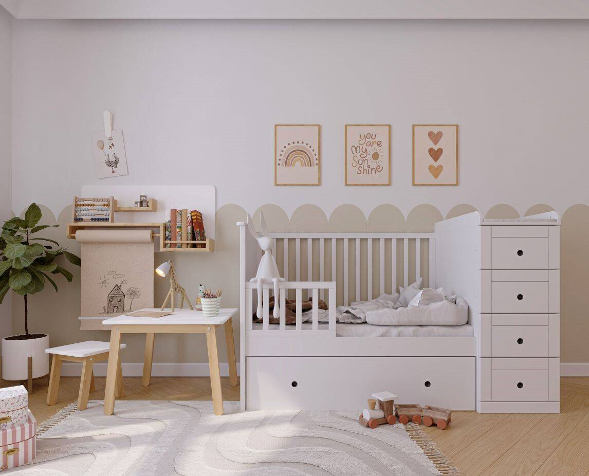 Bellamy Paso Doble 60 x 120 cm Ledikant en Commode