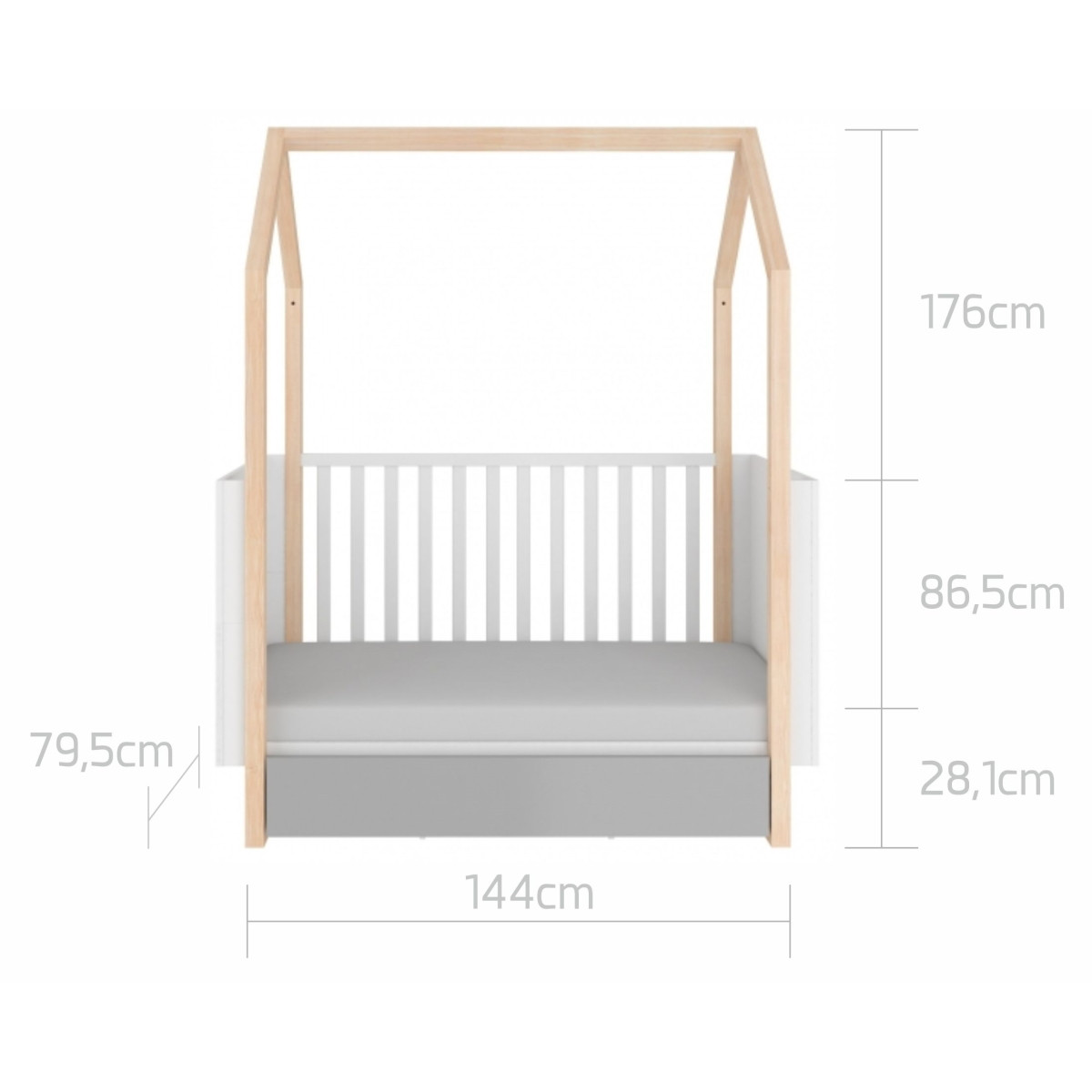 Bellamy Pinette 70 x 140/160 cm Ledikant/Juniorbed