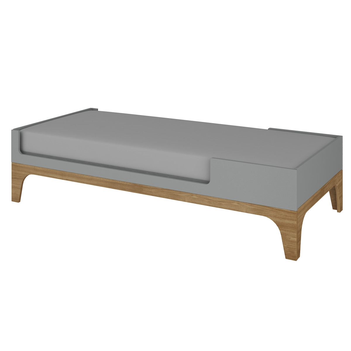 Bellamy UP! Grey 70 x 120/160 cm 2-in-1 Meegroei Ledikant & Commode