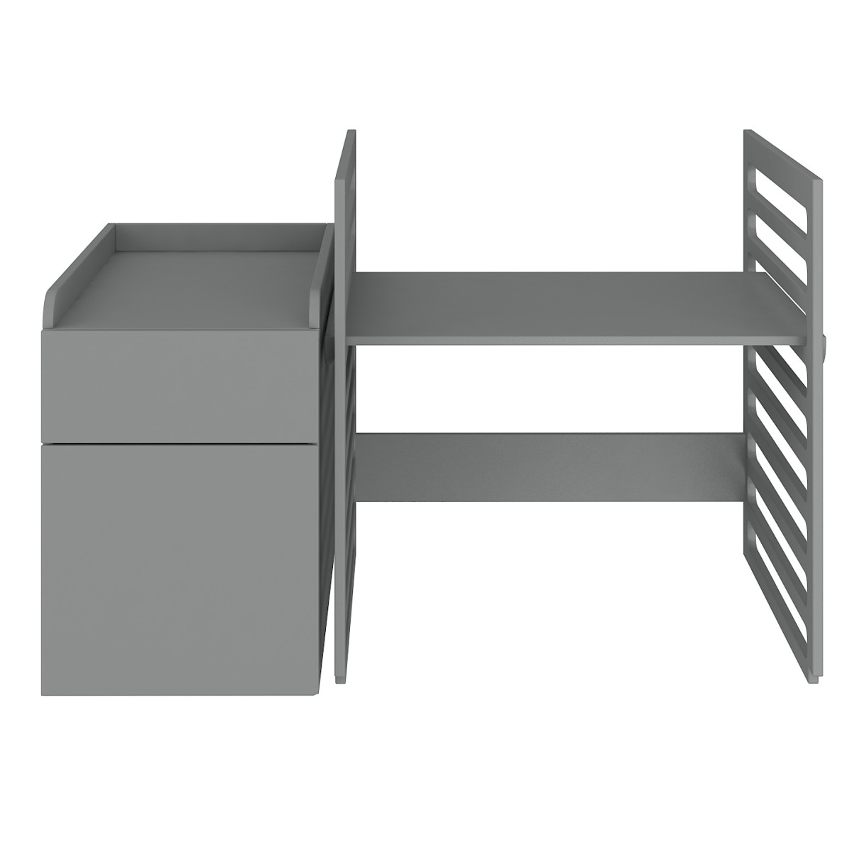 Bellamy UP! Grey 70 x 120/160 cm 2-in-1 Meegroei Ledikant & Commode