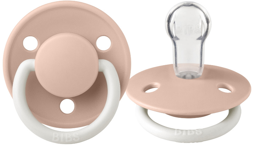 Bibs De Lux Glow In The Dark Blush Silicone Fopspeen
