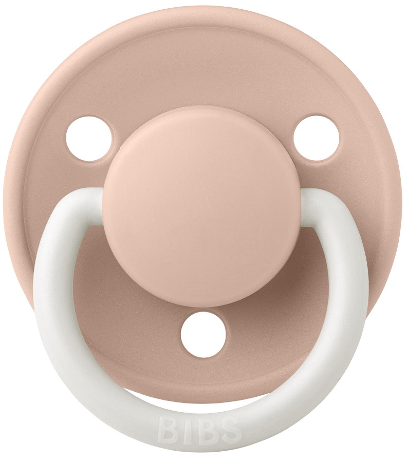 Bibs De Lux Glow In The Dark Blush Silicone Fopspeen