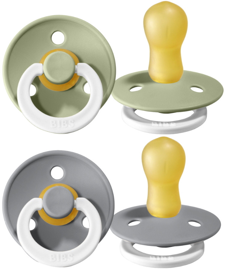 Bibs Sage/Cloud Glow in the Dark 18+ mnd 2 Stuks Fopspeen