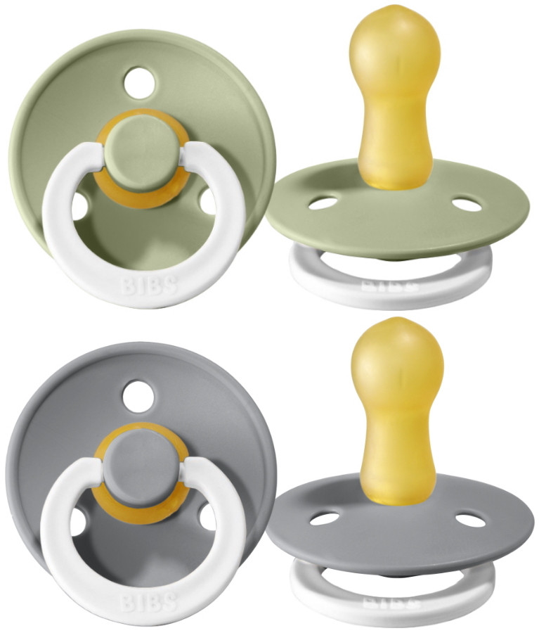 Bibs Sage/Cloud Glow in the Dark 6-18 mnd 2 Stuks Fopspeen